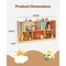 Montessori Kids Bookshelf with 5 Compartments and Top Shelf for Toy and Book Storage